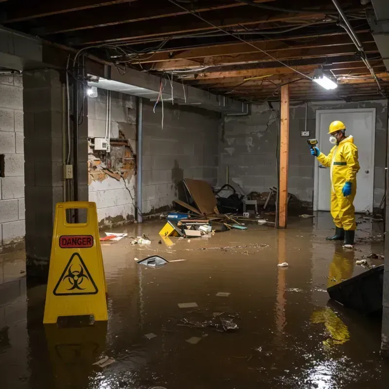 Flooded Basement Electrical Hazard in Silver Grove, KY Property