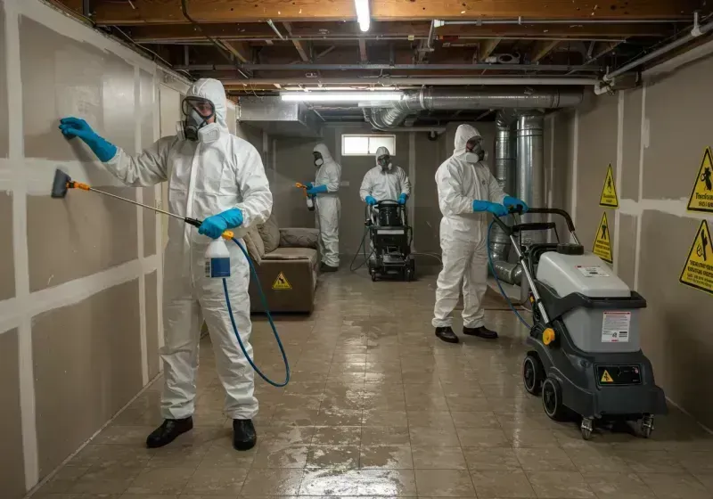 Basement Moisture Removal and Structural Drying process in Silver Grove, KY